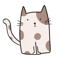 cute cat watercolor png