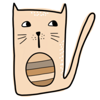 carino gatto acquerello png