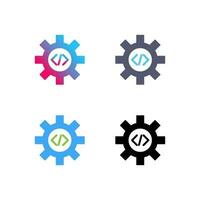 Unique Code Optimization Vector Icon