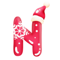 xmas alfabet n png