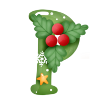 Xmas alphabet p png