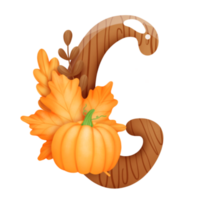 autumn alphabet G png