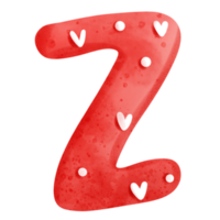 Valentine alphabet Z png