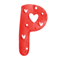 valentine alfabet p png