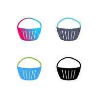 icono de vector de muffin de chocolate