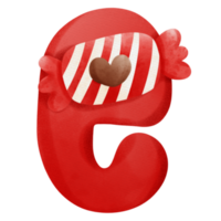 Valentinstag Alphabet e png