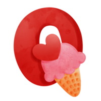 valentine alphabet Q png