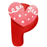 valentine alphabet P png