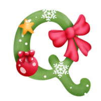 xmas alfabet q png