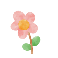 flor acuarela dibujos animados png