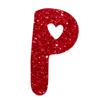 glitter alphabet P png