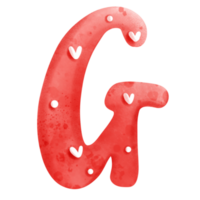 Valentine alphabet G png