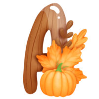 Herbst Alphabet ein png