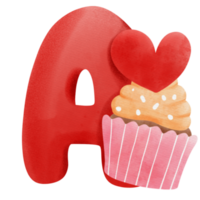 valentine alphabet A png