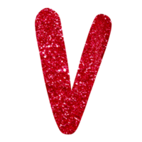 glitter alphabet V png