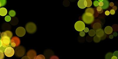 Soft colorful bokeh background. Luminous garlands of electric lights. Copy space to add text. Saturated colors. photo