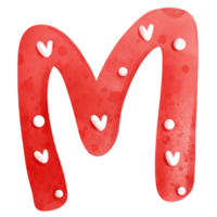 valentine alfabet m png
