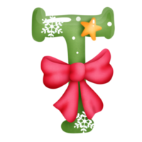 Kerstmis alfabet t png