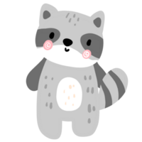 cute raccoon watercolor png