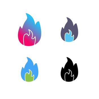 icono de vector de llama único