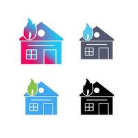 Unique House on Fire Vector Icon