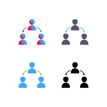 icono de vector de usuarios conectados únicos