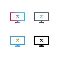 Unique Disconnected Network Vector Icon