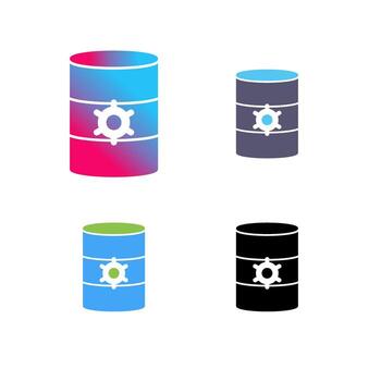 icono de vector de gestión de base de datos único