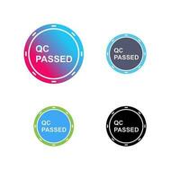 Unique QC Passed Vector Icon