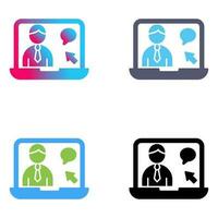 Online Interview Vector Icon