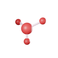 3d render atom symbol for science illustration png