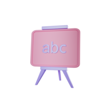 school board for teaching 3d render icon png