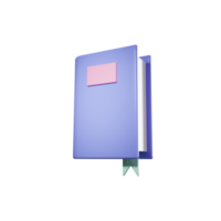 formazione scolastica libro illustrazione 3d icona png