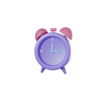 3d sencillo alarma reloj icono png