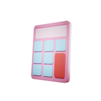3d isolated calculator illustration render png