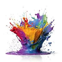 Liquid ink bright colored background. photo