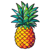 Fresh and fruity pineapple design for artwork, png