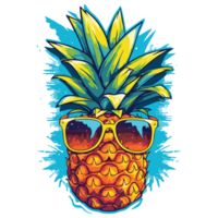 tropicale ananas grafico per artistico creazioni, generativo ai png