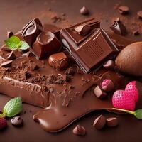 World chocolate day 3d photo