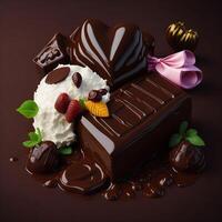 World chocolate day 3d photo