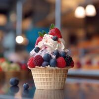 Ice Cream Full of Berries photo