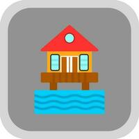 Beach hut Vector Icon Design