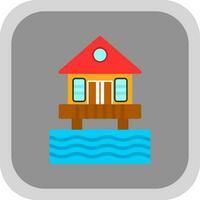 Beach hut Vector Icon Design