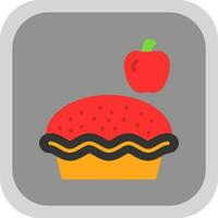 Apple pie Vector Icon Design