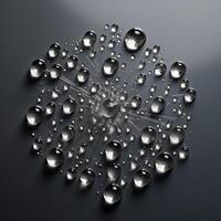 Spiderweb with water drops. photo
