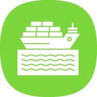 Cargo ship Vector Icon Design