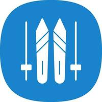 Ski sticks Vector Icon Design