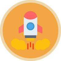 Rocket launch Vector Icon Design