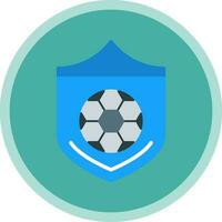 Soccer ball on a shield Vector Icon Design