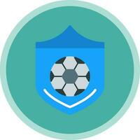 Soccer ball on a shield Vector Icon Design